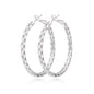 925 Sterling Silver Post Hoop Earrings Lightweight Twisted Hoop Earrings for Women Hypoallergenic Large Hoop Earrings 30/40/50MM