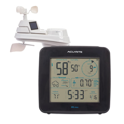 AcuRite Iris (5-in-1) Indoor/Outdoor Wireless Weather Station for Indoor and Outdoor Temperature and Humidity, Wind Speed and Direction, and Rainfall with Digital Display (01512M)
