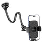 APPS2Car 14'' Gooseneck Car Phone Holder,Heavy Duty Phone Holder for Truck, [Flexibile Long Arm] [Anti Shake stabilizer] Windshield Car Phone Mount Suction Cup,Fit for iPhone, Samsung (Mirror Black)
