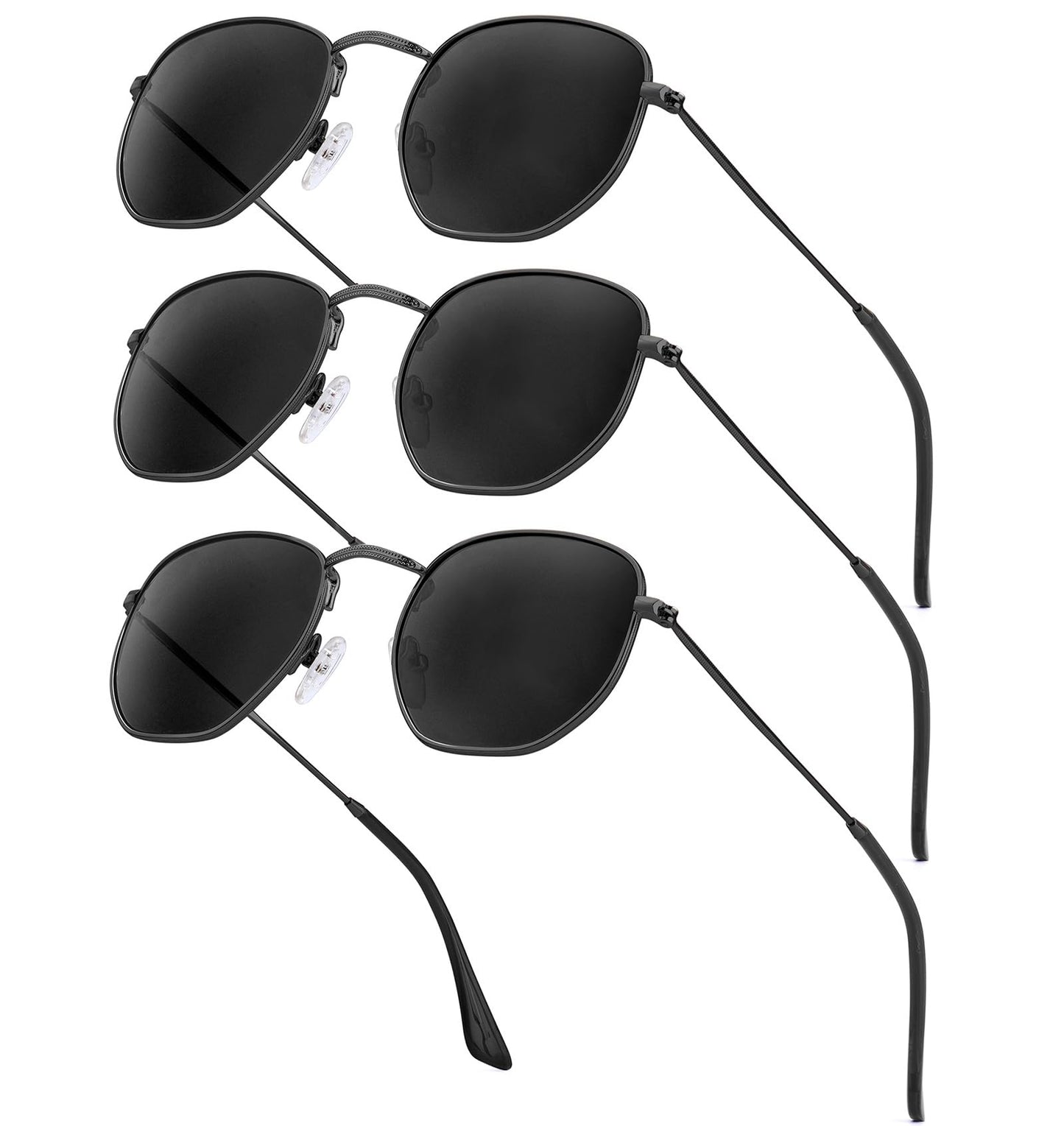C7 (3 Pack) Black/Grey + Black/Grey + Black/Grey (Hexagonal)52 Millimeters