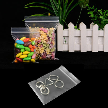 100 kleine Plastiktüten, 5 x 7 cm, wiederverschließbare Zip-Beutel, kleine durchsichtige Plastiktüten für Schmuck, Schrauben, Aufbewahrung