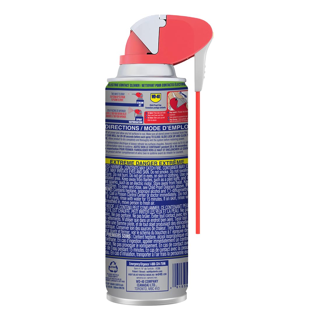 WD-40 Specialist Kontaktspray mit Smart Straw, entfernt Öl, Schmutz, Flussmittelrückstände und Kondenswasser von Elektronik, schnell trocknende Formel in Industriestärke, 155 g, Einzeldose