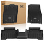 3W Floor Mats for Toyota Tacoma 2024 2025 2026 Double Cab Auto Tran(Not Fit Hybrid & XtraCab), TPE All Weather Custom Fit Floor Liner for Tacoma TRD/SR/SR5/limited Car Liners.
