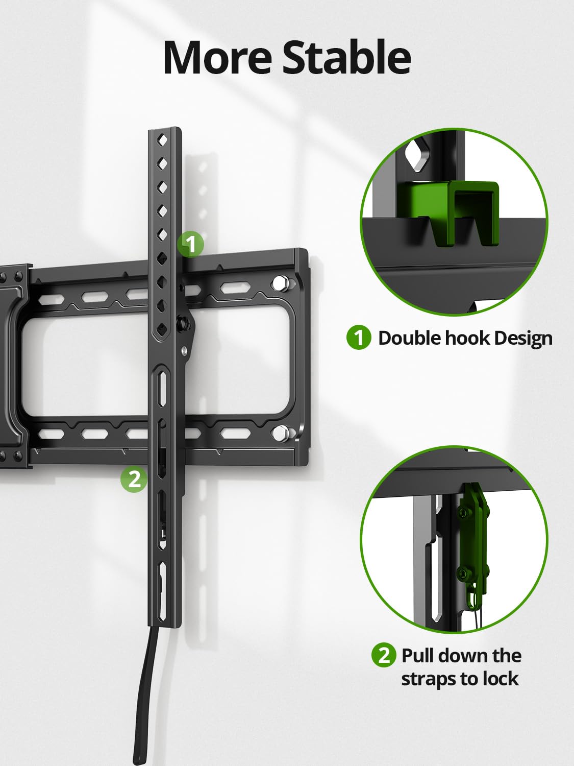 Full Motion TV Wall Mount for Most 37"-84" Flat Screen TV, Swivel or Tilt TV Wall Bracket with Dual Articulating Arms, for 12"-16" Wood Studs, Max VESA 600x400mm, Load 120 lbs by USX MOUNT