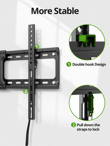 Full Motion TV Wall Mount for Most 37"-84" Flat Screen TV, Swivel or Tilt TV Wall Bracket with Dual Articulating Arms, for 12"-16" Wood Studs, Max VESA 600x400mm, Load 120 lbs by USX MOUNT