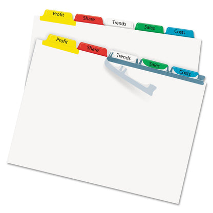 Avery 8 Tab Dividers for 3 Ring Binder, Easy Print & Apply Clear Label Strip, Index Maker Customizable Multicolor Tabs, 25 Sets (11424)