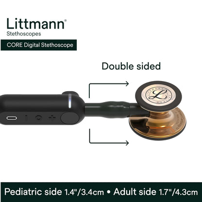 3M Littmann CORE Digital Stethoscope, Our Most Advanced Stethoscope Yet, Up To 40x Amplification, Active Noise Cancellation, In-App Sound Wave Visualization, High Polish Copper Chestpiece, 8870