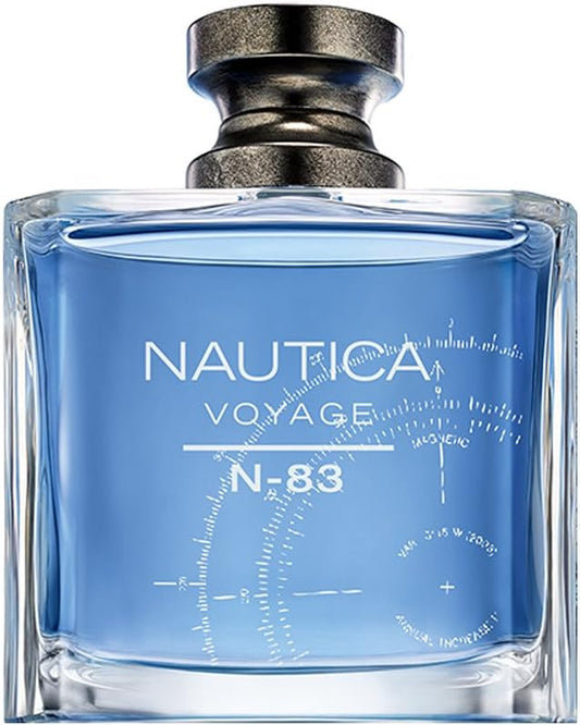 Nautica Voyage N-83 - Fresh Ocean, Masculine Scent - Notes of Spearmint, Citrus and Cardamom, 100ml