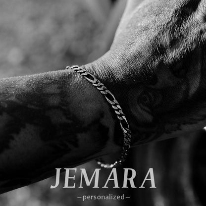 3 Stück Herren Silber Armbänder, robustes Curb Edelstahl Breite Schlangenkette Figaro Cuban Armband Set 7/7.8+1.2 Zoll verstellbares Stapel-Silberkettenarmband für Männer
