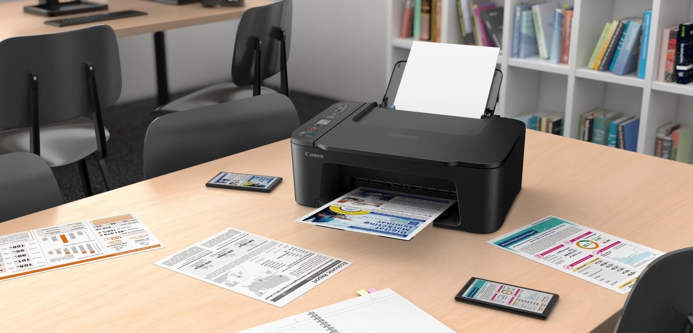 Canon PIXMA TS3720 – Kabelloser All-in-One-Drucker für Homeoffice, Kopierer, Scanner, Mobilfreundlich, Schwarz