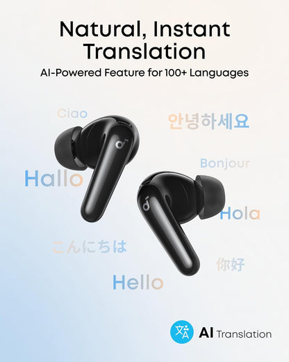 soundcore P31i by Anker, Real-Time Adaptive Noise Cancelling, Hi-Res Sound, Translation Earbuds, 50H Playtime, Wireless Earbuds, Bluetooth Earphones, Spatial Audio, Fast Charging, IP55