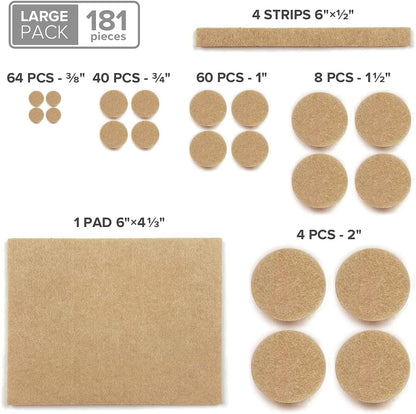 Felt Pads X-PROTECTOR - Giant 235 Pack Premium Furniture Pads. Huge Quantity Felt Furniture Pads Wood Floor Protectors for Furniture Feet – Best Hardwood Floor Protectors. Protect Your Wood Floors!