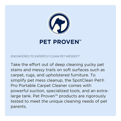 BISSELL Spotclean Professional Portable Carpet And Upholstery Deep Cleaner With Full-Sized 5.9 Amp, 5Ft Hose With 3" Tough Stain Brush, 3-In-1 Stair And Hydro-Rinse Self-Cleaning Tools, 2891B