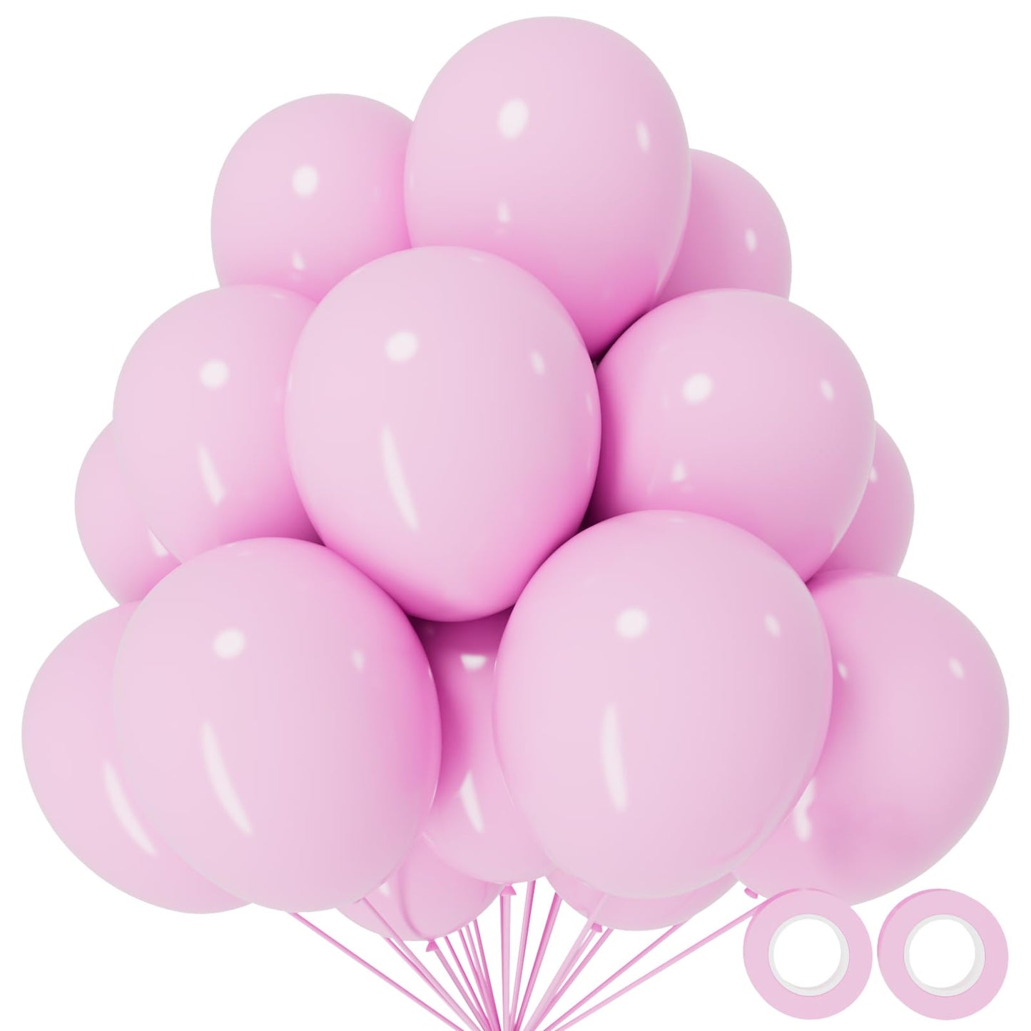 110pcs Black Balloon 12 inch, Black Latex Balloons for Birthday Party Baby Shower Wedding(with 2 Ribbons).