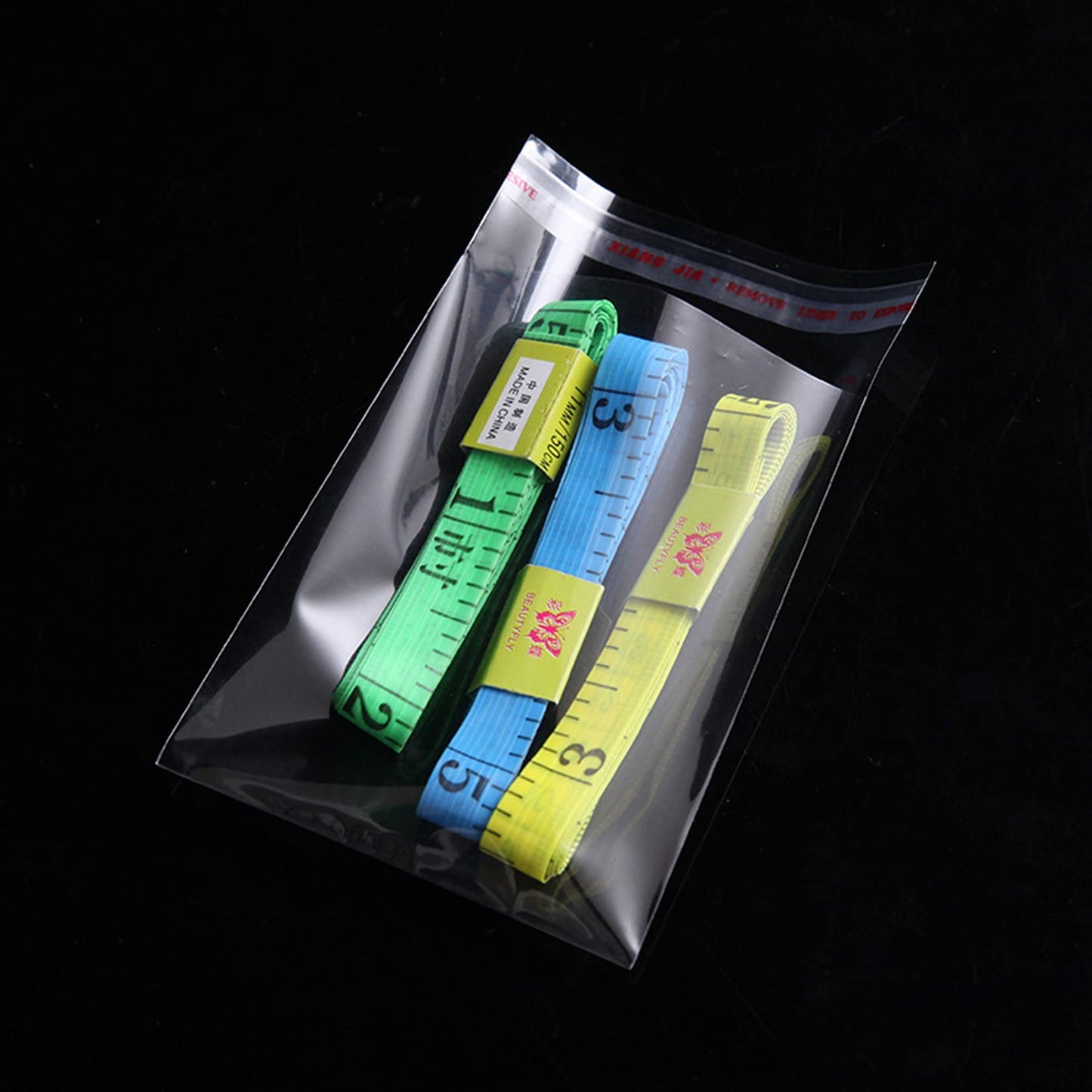 Selbstklebende Zellophanbeutel, 5x7 Zoll Keksbeutel, durchsichtige, wiederverschließbare Zellophanbeutel selbstklebend zum Verpacken von Geschenken, Produkten, 100 Stück