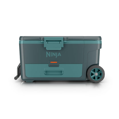 Ninja FrostVault 45QT Cooler with Wheels | Insulated with Temp Dry Storage Drawer | Keeps Ice Cold for Days | for The Beach, Camping, Picnics & More | Halocline Green | FB245TL
