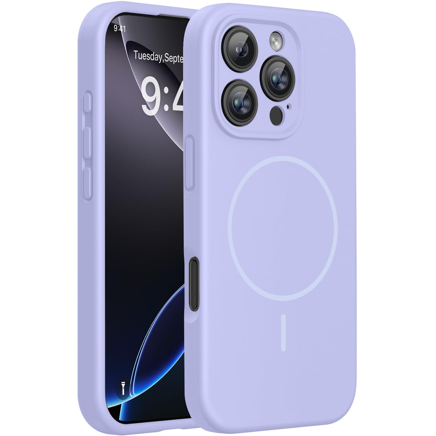 Miracase Magnetic for iPhone 17 Pro Case, Compatible with MagSafe, Integrated Silicone Camera Control Cover, 3.0mm Thicken Shockproof Drop Protection Phone Case for 17 Pro,Dark Blue