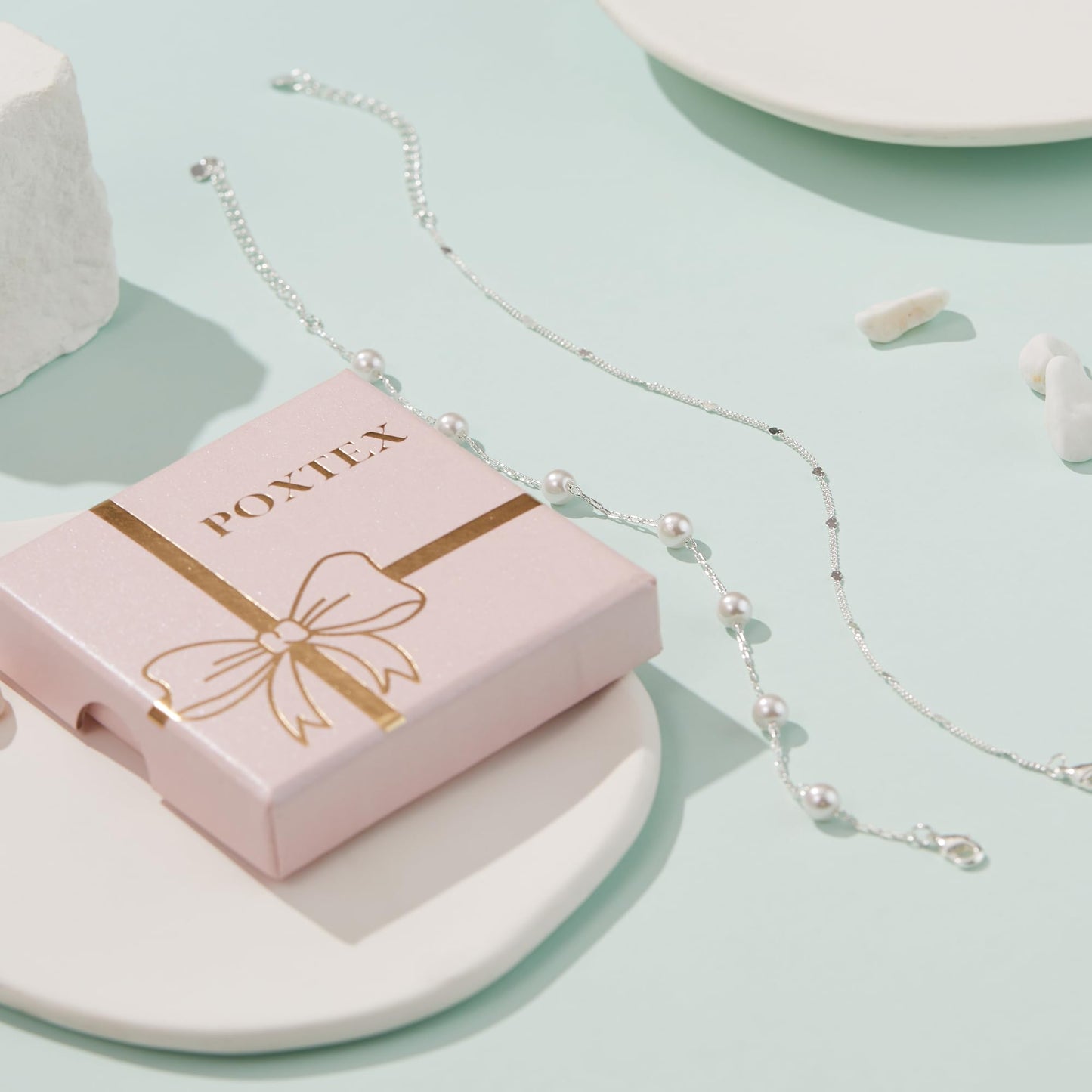Goldarmbänder für Frauen Stapel Nicht Anlaufen, 14K Vergoldete Stapelbare Armbänder Set für Frauen Trendy, Wasserdicht Einfacher Schmuck Sets Geschenke Inklusive Perlen-/Kuban-/Büroklammer-/Fischgräten-/Seilglieder-Kette, Modeaccessoires
