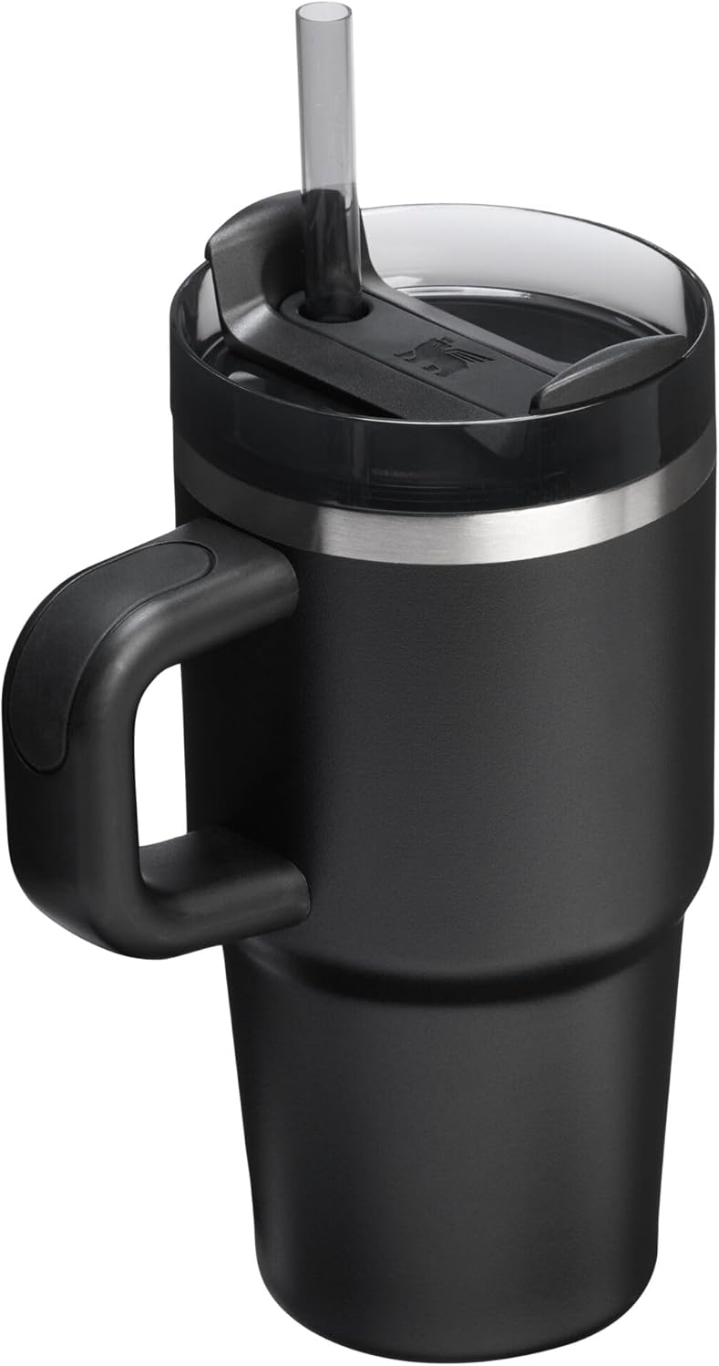 Vaso Stanley Quencher H2.0 con asa y pajita de 40 oz | Tapa Flowstate de 3 posiciones | Compatible con portavasos para viajes | Vaso térmico de acero inoxidable | Sin BPA | Arándano