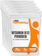 BulkSupplements.com Vitamin B12 Powder - as Cyanocobalamin, Vitamin B Supplement, Essential Vitamin - Gluten Free, 20mg per Serving, 5kg (11 lbs) (Pack of 5)