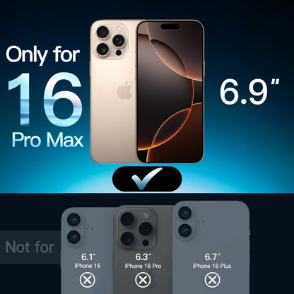 JETech Displayschutzfolie für iPhone 16 6,1 Zoll, gehärtetes Glas mit einfachem Installationstool, Case-Friendly, HD Klar, 3 Stück
