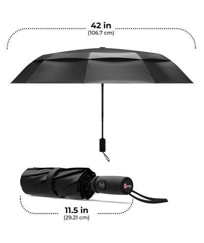Repel Windproof Travel Umbrella - Compact & Withstands Winds up to 100MPH , Strongest Premium Auto Folding Umbrella for Rain and Sun - Durable, Light & Portable for Women & Men , Fits Backpack & Cars