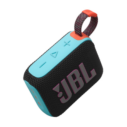 JBL Go 4 – Ultraportabler, wasserdichter und staubdichter Bluetooth-Lautsprecher, großer JBL Pro Sound mit kräftigem Bass, integrierter Akku für 7 Stunden Wiedergabe, teilweise aus recycelten Materialien hergestellt (Schwarz)