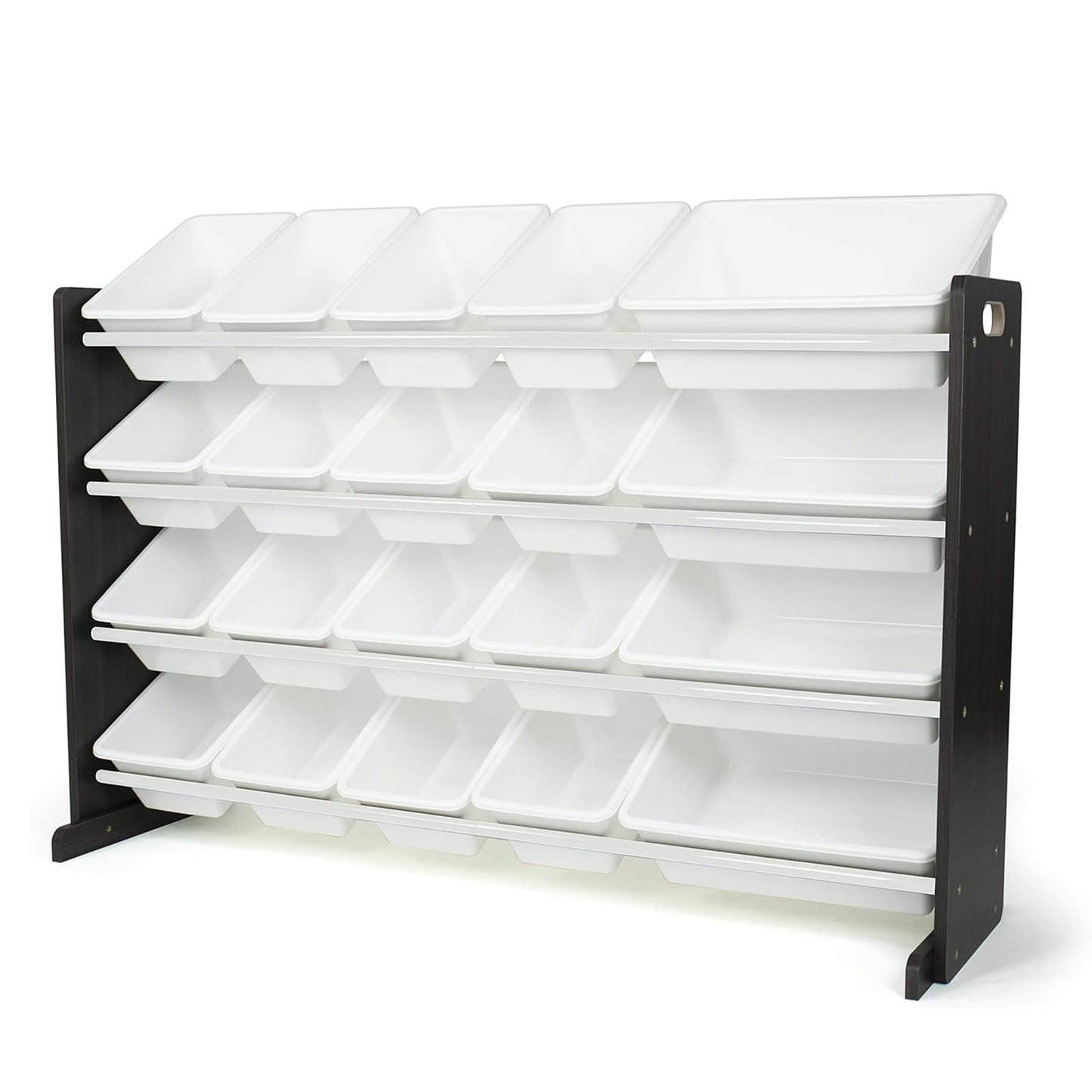 Humble Crew Toy Storage Organizer with 20 Removable Storage Bins for Kids Playroom, 4-Tier Toddler Toy Organization and Storage, Natural/White
