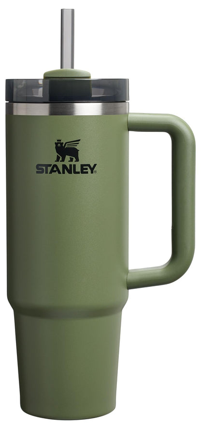 Stanley Quencher H2.0 Tumbler with Handle and Straw 40 oz | Flowstate 3-Position Lid | Cup Holder Compatible for Travel | Insulated Stainless Steel Cup | BPA-Free | Almond Rose