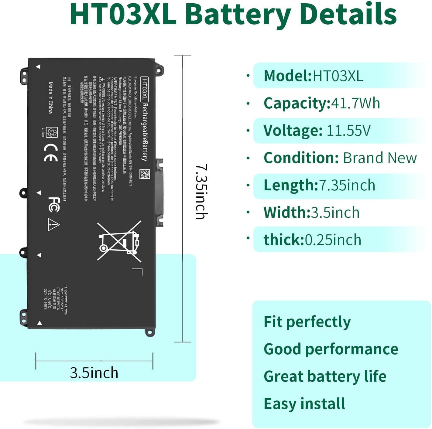 HT03XL Laptop Battery for HP Pavilion Series - A Reliable Replacement