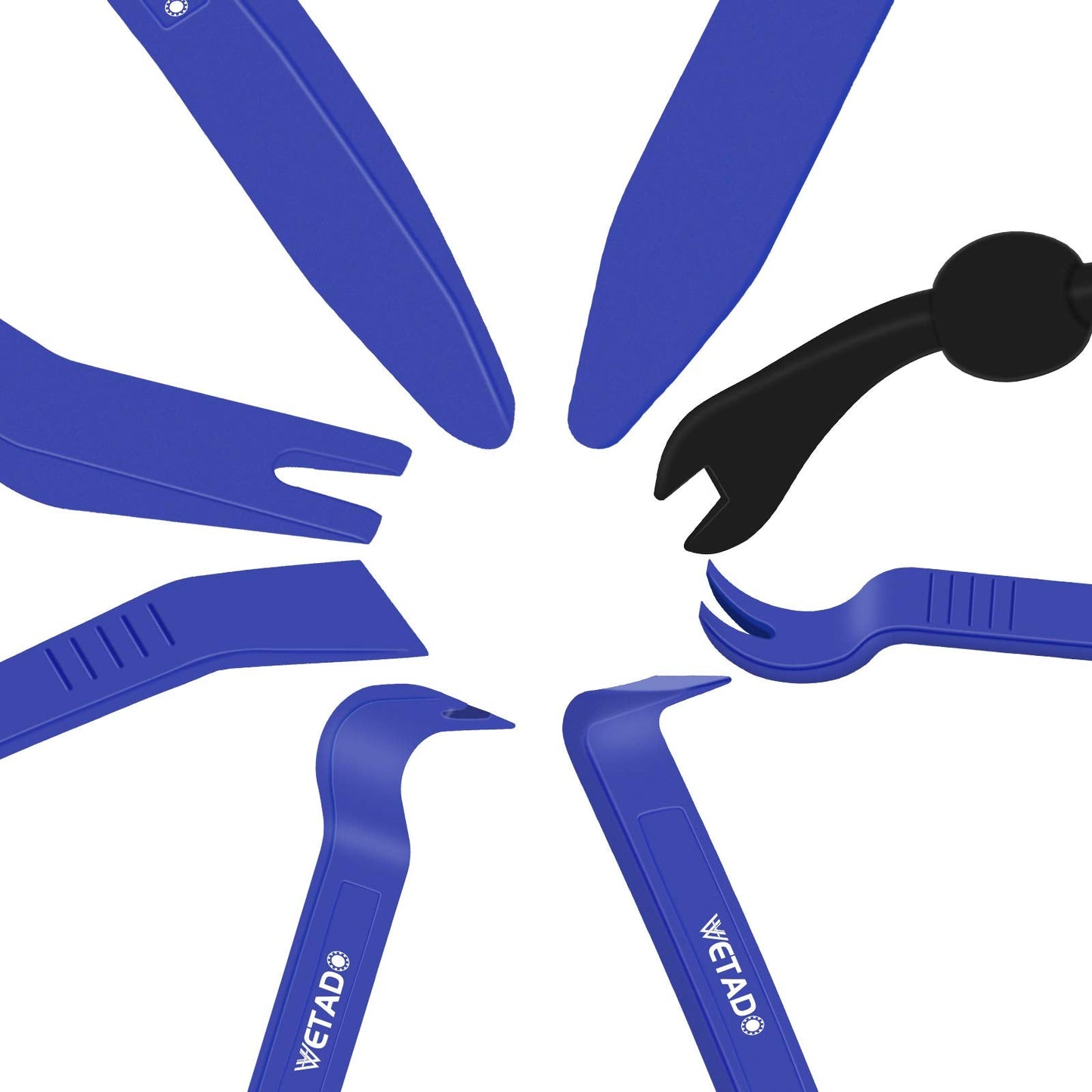 Wetado Trim Removal Tool, Car Upholstery Repair Kit, Car Door Audio Panel Trim Removal Set, Fastener Terminal Remover Tool Set Clips Pry Kit Auto Clip Pliers (8PCS Red)