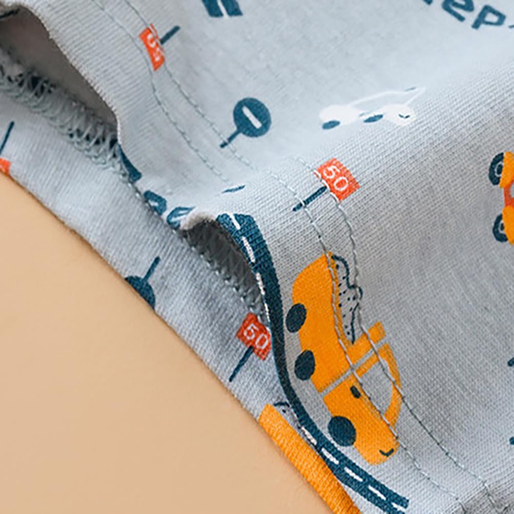 JackLoveBriefs Jungen Baumwoll-Boxershorts Dinosaurier Eisbär Kleinkind Kinder Unterwäsche 12er-Pack, 3-5 Jahre, Blau, Größe: M