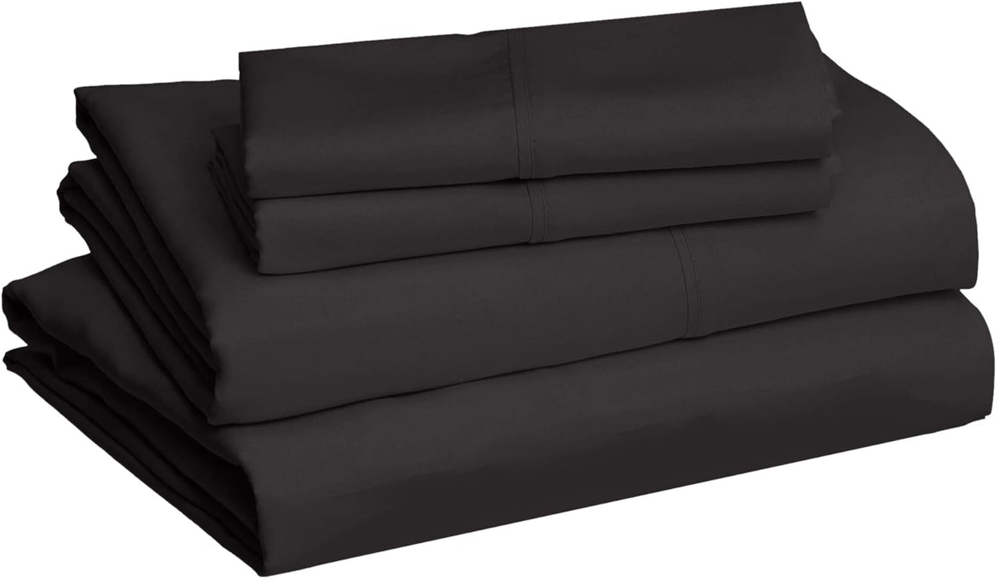 AmazonBasics Light-Weight Microfiber Sheet Set + Reversible Comforter Blanket Review