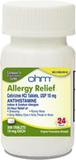 Ohm 24-Hour Antihistamine Cetirizine HCl 10 mg Tablets, 300 Count – All-Day Allergy Relief for Itchy Eyes, Runny Nose, Hay Fever, Pollen, and Indoor & Outdoor Allergies