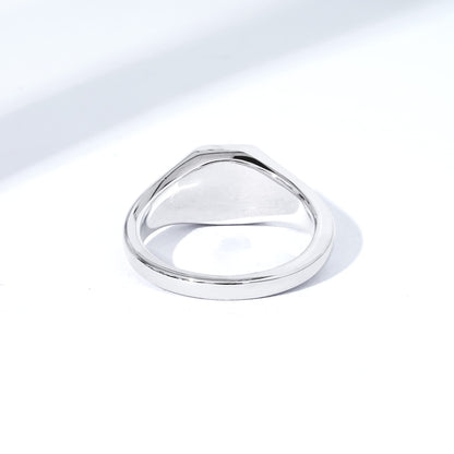 Amazon Essentials 14K Plated Sterling Silver Round Signet Ring