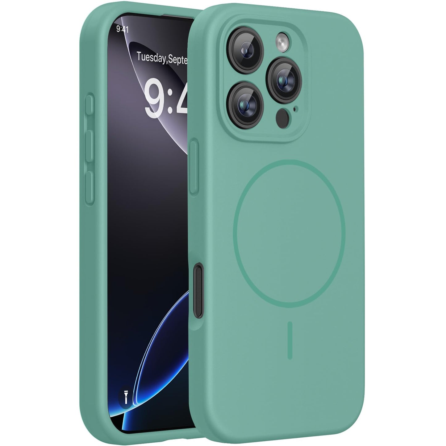 Miracase Magnetic for iPhone 17 Pro Case, Compatible with MagSafe, Integrated Silicone Camera Control Cover, 3.0mm Thicken Shockproof Drop Protection Phone Case for 17 Pro,Dark Blue
