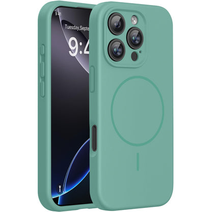 Miracase Magnetic for iPhone 17 Pro Case, Compatible with MagSafe, Integrated Silicone Camera Control Cover, 3.0mm Thicken Shockproof Drop Protection Phone Case for 17 Pro,Dark Blue