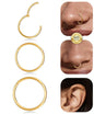 Opal Nose Ring Studs Horseshoe Nose Rings Hoops Stud 316L Stainless Steel Nose Rings Round CZ Square Screw L Shaped Nose Stud Hypoallergenic Nostril Piercing Jewelry for Women Men