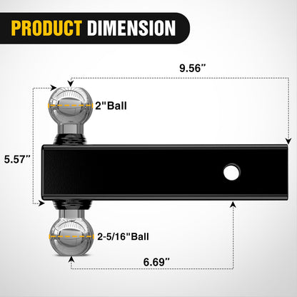 Nilight Anti-Theft Shackle Hitch Receiver 2Inch 45000 LBs Breaking Strength 3/4" Anti-Theft D Ring Shackle 5/8" Trailer Hitch Lock Pin Heavy Duty Solid Towing Kit for Trucks Off Road (Black)