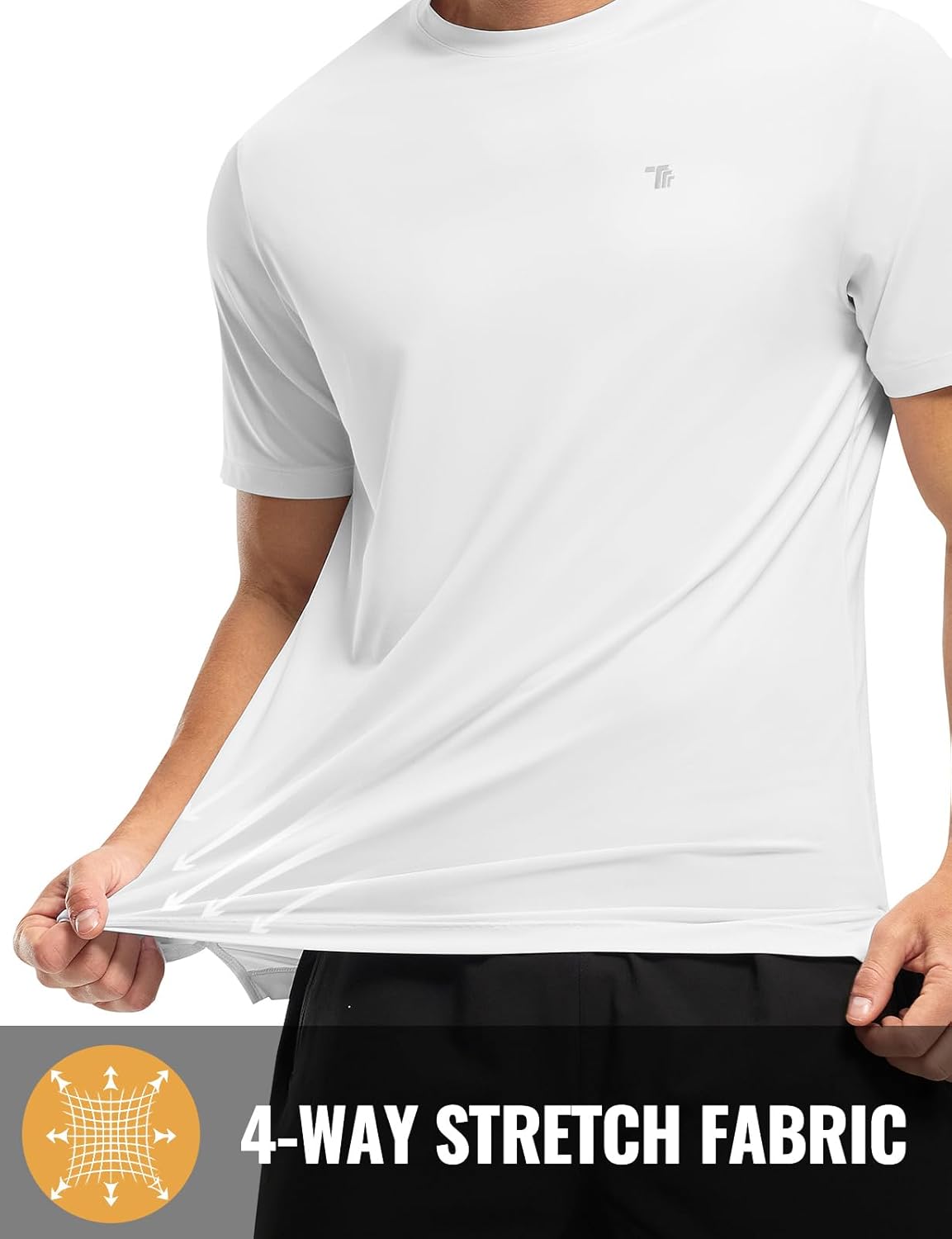 Rdruko Herren Kurzarm Trainingsshirts – Trockene Passform – Feuchtigkeitstransportierend – Für Laufen, Fitnessstudio, aktiven Sport