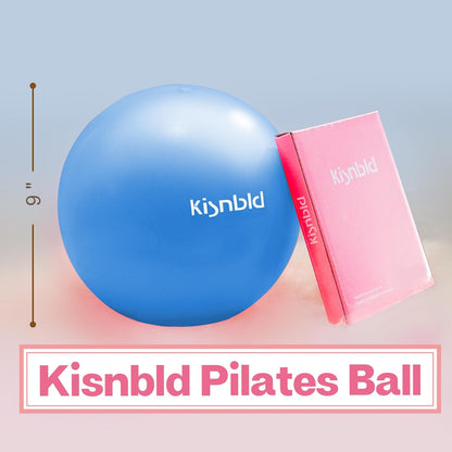 kisnbld Kleiner Gymnastikball, 9 Zoll Mini Pilates Ball, Anti-Burst und Rutschfester Mini Yoga Ball für Stabilität, Fitness, Physiotherapie, Dehnung und Rumpfkrafttraining zu Hause, im Fitnessstudio und Büro