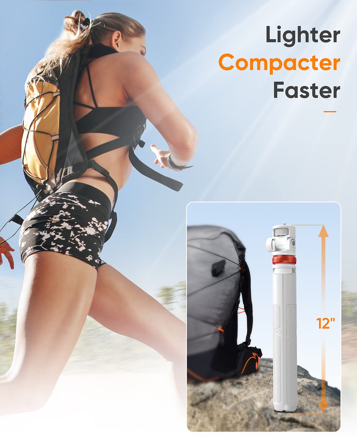EUCOS 62" Handy-Stativ, Stativ für iPhone und Selfie-Stick mit Fernbedienung, ausziehbarer Handy-Ständer und ultimativer Handy-Halter, robustester Handy-Ständer, kompatibel mit iPhone/Android