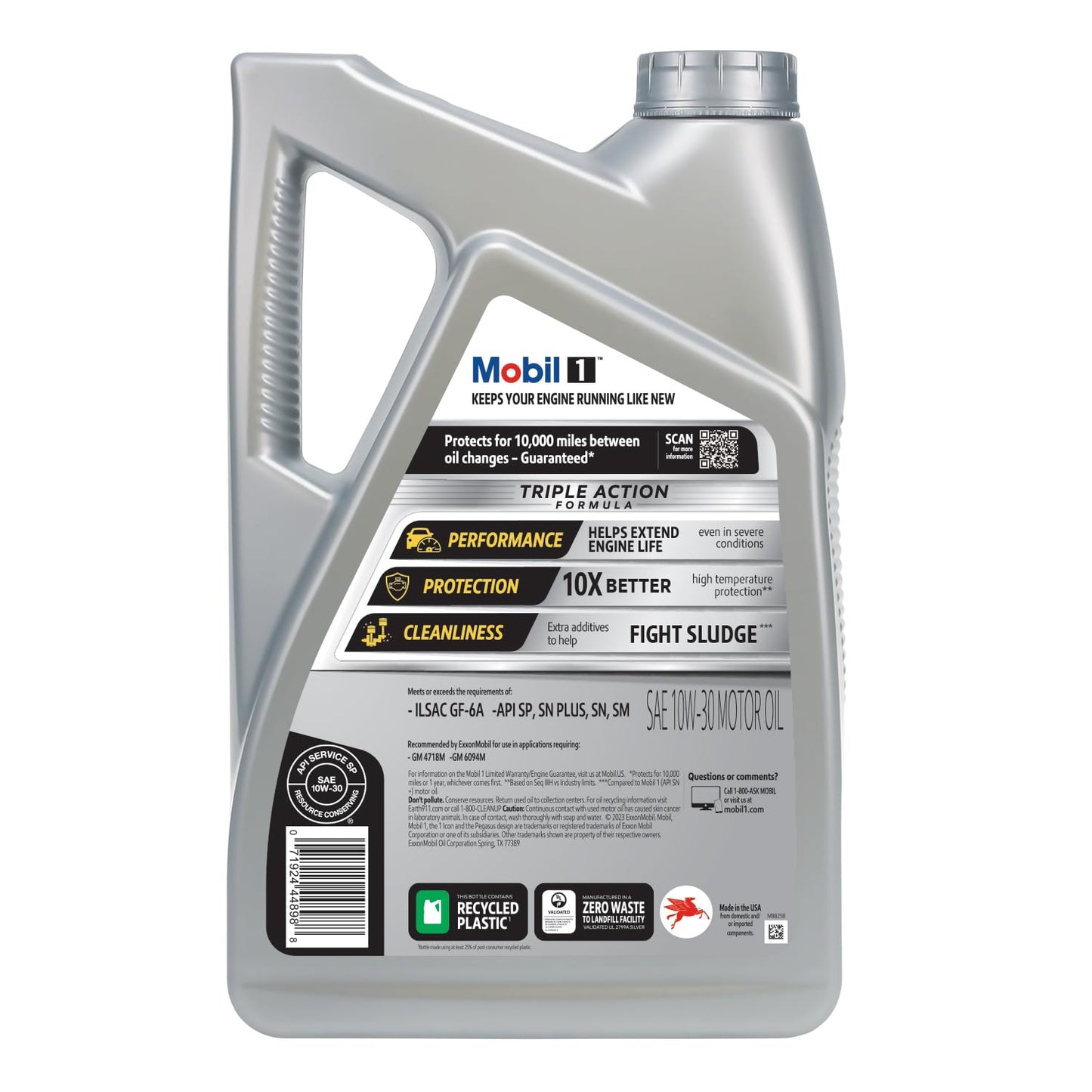 Mobil 1 Advanced Fuel Economy Full Synthetic Motor Oil 0W-20, 5 Quart