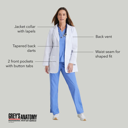 Grey's Anatomy Women's 32 Inch Two Pocket Fitted Lab Coat
