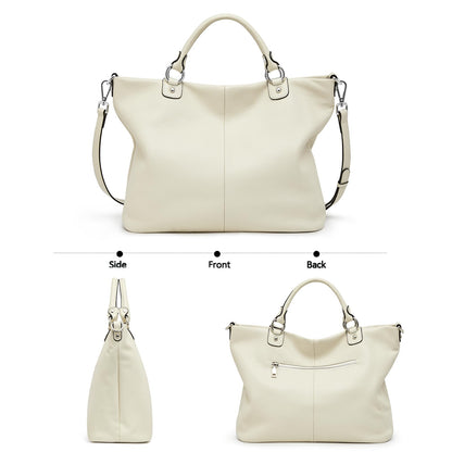 Kattee Damen Weiche Echtleder Tragetasche Schultertasche Handtasche