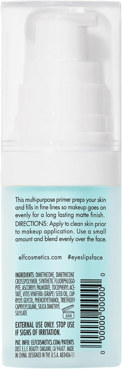 e.l.f. Poreless Face Primer. Make-up-Grundierung für ein makelloses, glattes Hautbild, verleiht dem Make-up Haltbarkeit, angereichert mit Teebaum