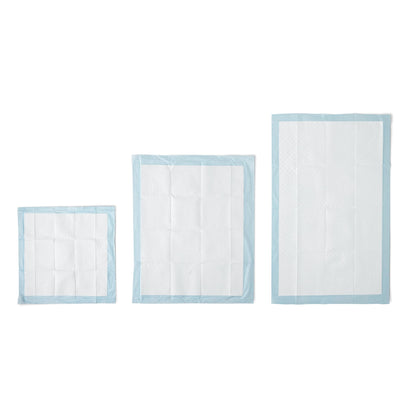 Amazon Basics Leak-Proof Dog and Puppy Potty Training Pee Pads with Quick-Dry 5-Layer Super Absorbent Design for Housebreaking, Regular Size 22x22", Blue & White, 150 Count