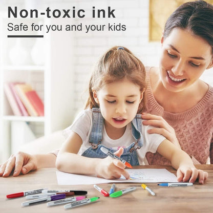 Dry Erase Markers Low Odor Fine Whiteboard Markers Thin Box of 12，10 Colors