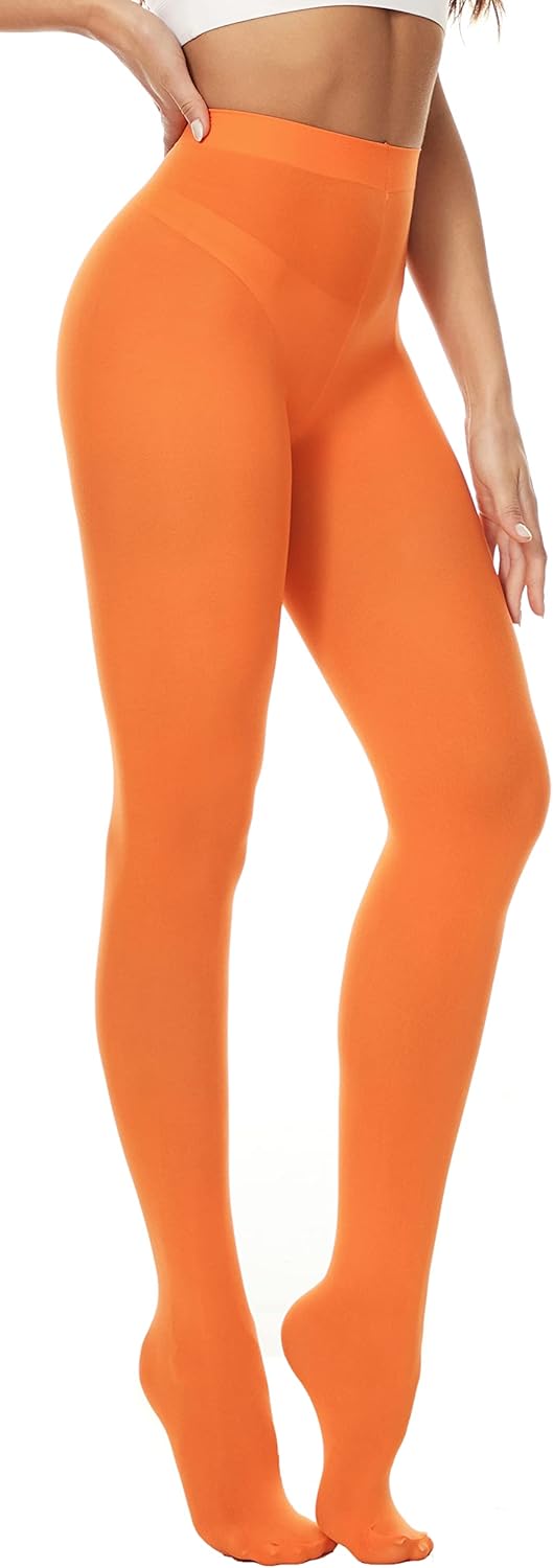 CozyWow Damen Laufmaschenresistente Strumpfhose 80 Denier Hoher Bund Semi-Blickdicht Weich und Elastisch