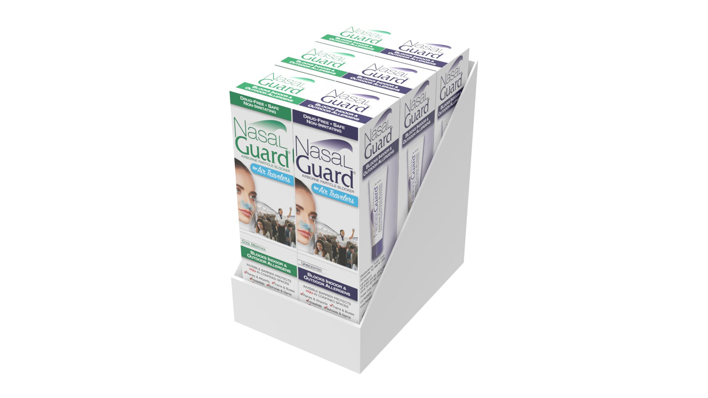 for Air Travelers | Cabin Air Protection Gel | Helps Block Dust, Mold & Airborne Contaminants | Drug-Free, Applied Around Nose | TSA Friendly | 150+ Uses (Unscented, 10g, Pack of 6)